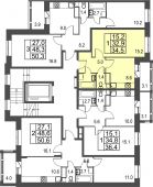 1-комнатная квартира 34,5 м²