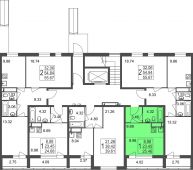1-комнатная квартира 25,46 м²