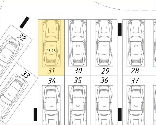 Машиноместа, 13.25 м²