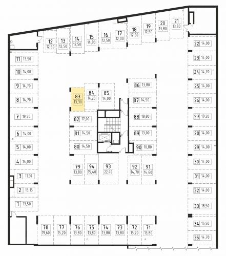 Машиноместа, 13.3 м²