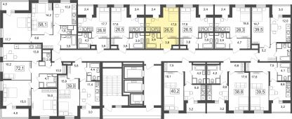 1-комнатная квартира 26,5 м²