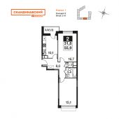 2-комнатная квартира 55,9 м²