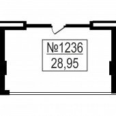 1-комнатная квартира 28,95 м²