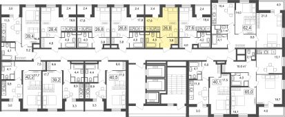 1-комнатная квартира 26,8 м²