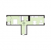1-комнатная квартира 47 м²