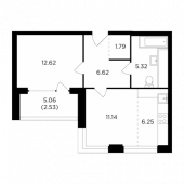 2-комнатная квартира 46,31 м²