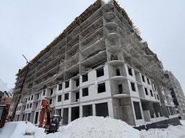 Корпус 4: монолитные работы, кладка стен