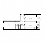 2-комнатная квартира 73,16 м²