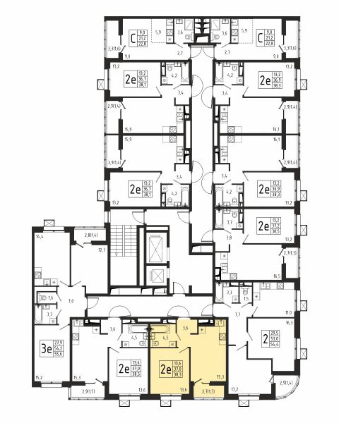 1 комната до 38.3