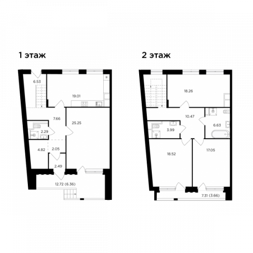 Многокомнатная, 155.04 м²