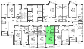 1-комнатная квартира 30.27 м²