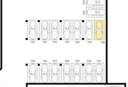 Машиноместа, 14.3 м²