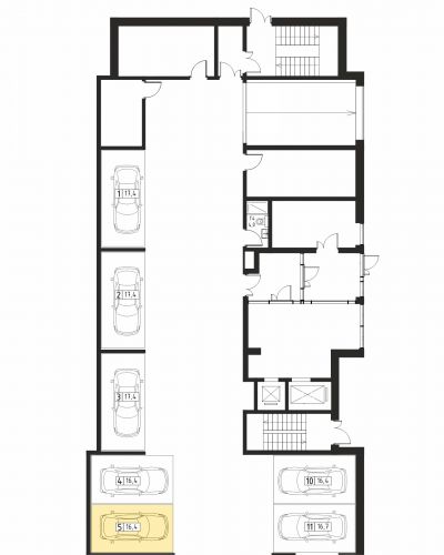 Машиноместа, 16.4 м²