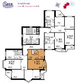 1-комнатная квартира 38,5 м²