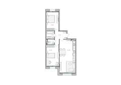 2-комнатная квартира 72,8 м²