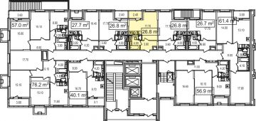 1-комнатная квартира 26,8 м²