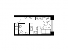 1-комнатная квартира 19,3 м²