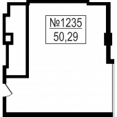 1-комнатная квартира 50,29 м²