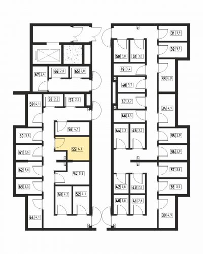 Кладовки, 6.1 м²