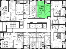 1-комнатная квартира 37.24 м²