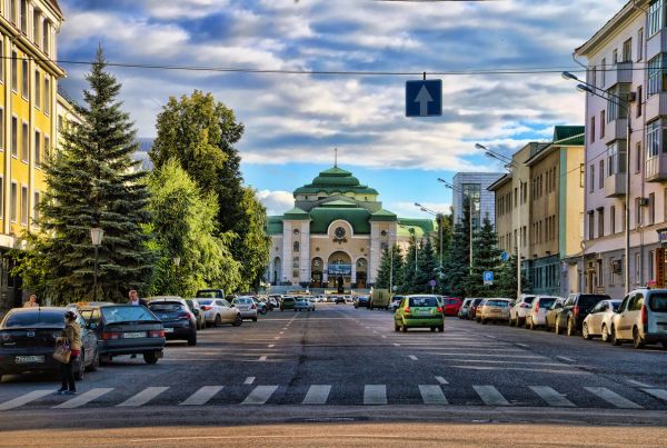 В центре города