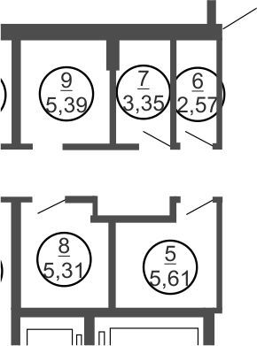 Кладовки, 2.6 м²
