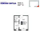 1-комнатная квартира 27,8 м²