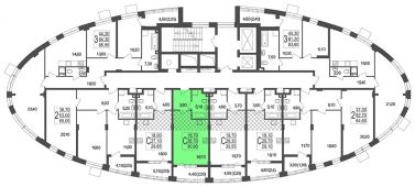 1-комнатная квартира 29.55 м²