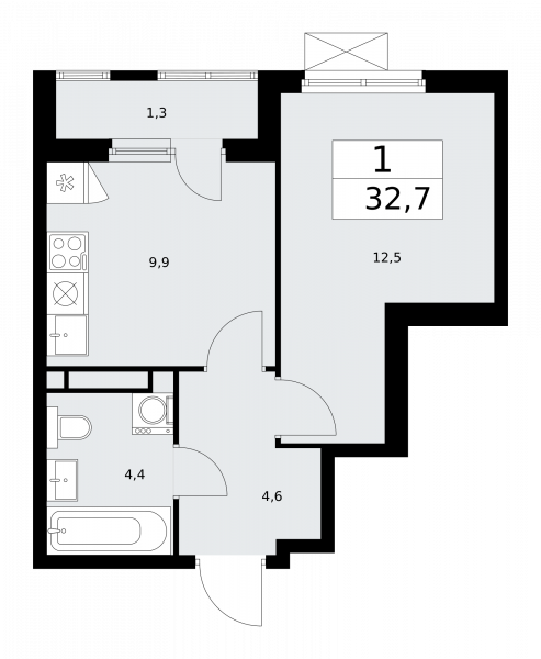 1 комната до 32.7