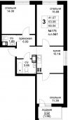 3-комнатная квартира 65,04 м²