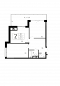 2-комнатная квартира 67 м²