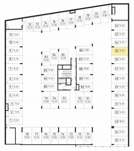 Машиноместа, 14 м²