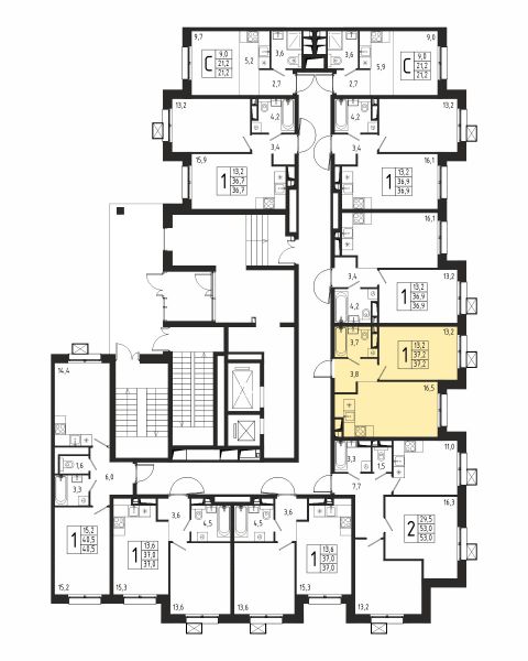 1 комната до 37.2