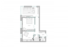 2-комнатная квартира 59,1 м²