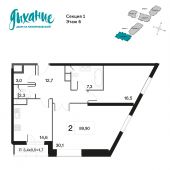 2-комнатная квартира 88,2 м²
