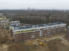 Корпус 6: кладка стен, фасадные работы