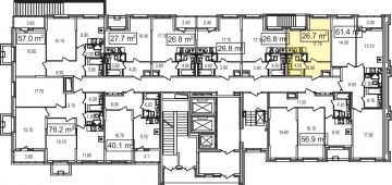 1-комнатная квартира 25,5 м²