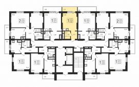 1-комнатная квартира 25,4 м²