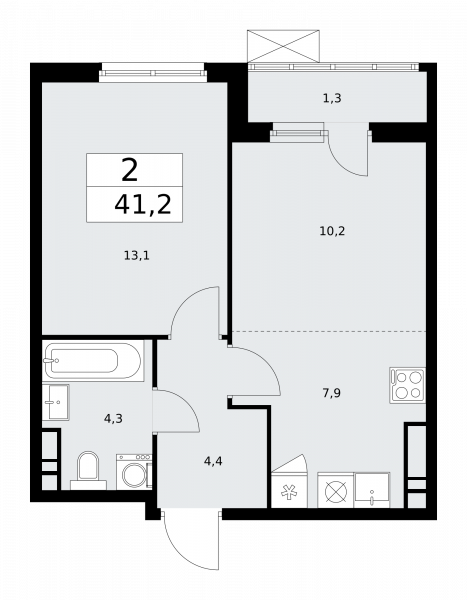 2 комнаты до 41.2