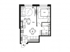 2-комнатная квартира 45,1 м²