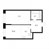 2-комнатная квартира 44,7 м²