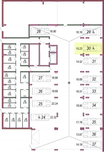 Машиноместа, 15.2 м²