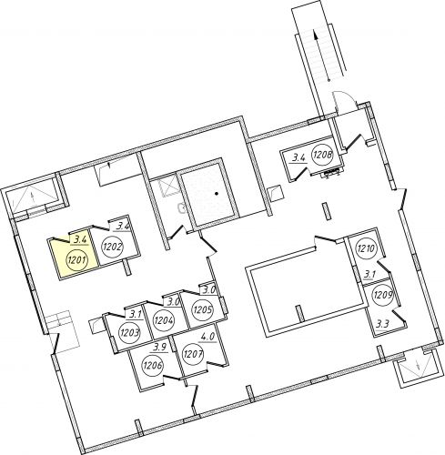 Кладовки, 3.4 м²