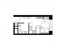 1-комнатная квартира 19,2 м²