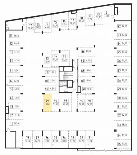 Машиноместа, 13.8 м²