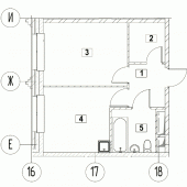 1-комнатная квартира 38,59 м²