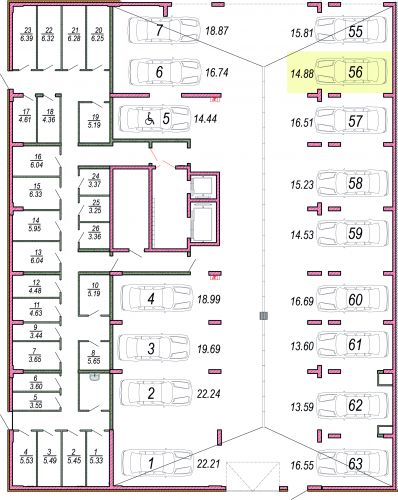 Машиноместа, 14.9 м²