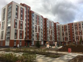 Корпус 26: благоустройство, монтажные работы, фасадные работы