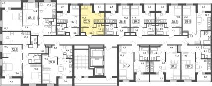1-комнатная квартира 26,5 м²