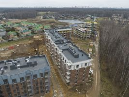 Корпус 6: кладка стен, фасадные работы